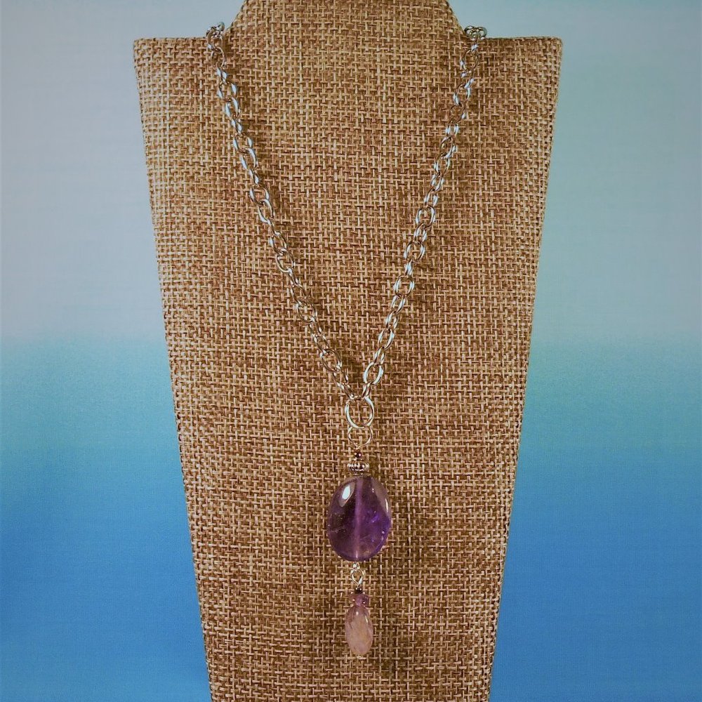 pendant natural amethyst stone
